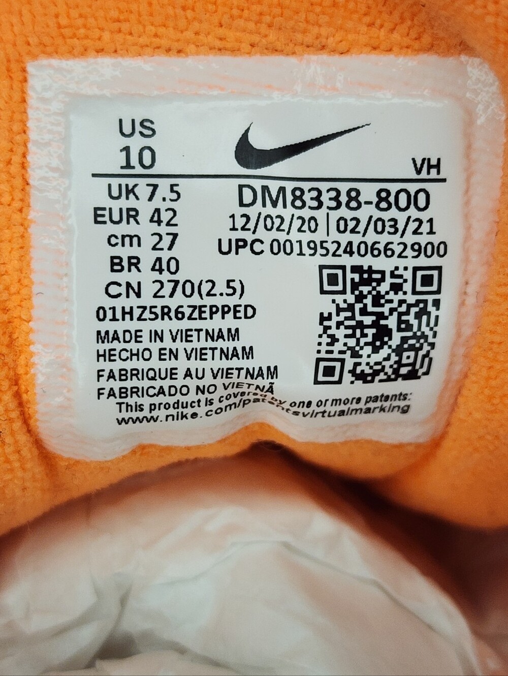 Nike Air Max 97 'Atomic Orange, Women's 10 - Picture 10 of 10